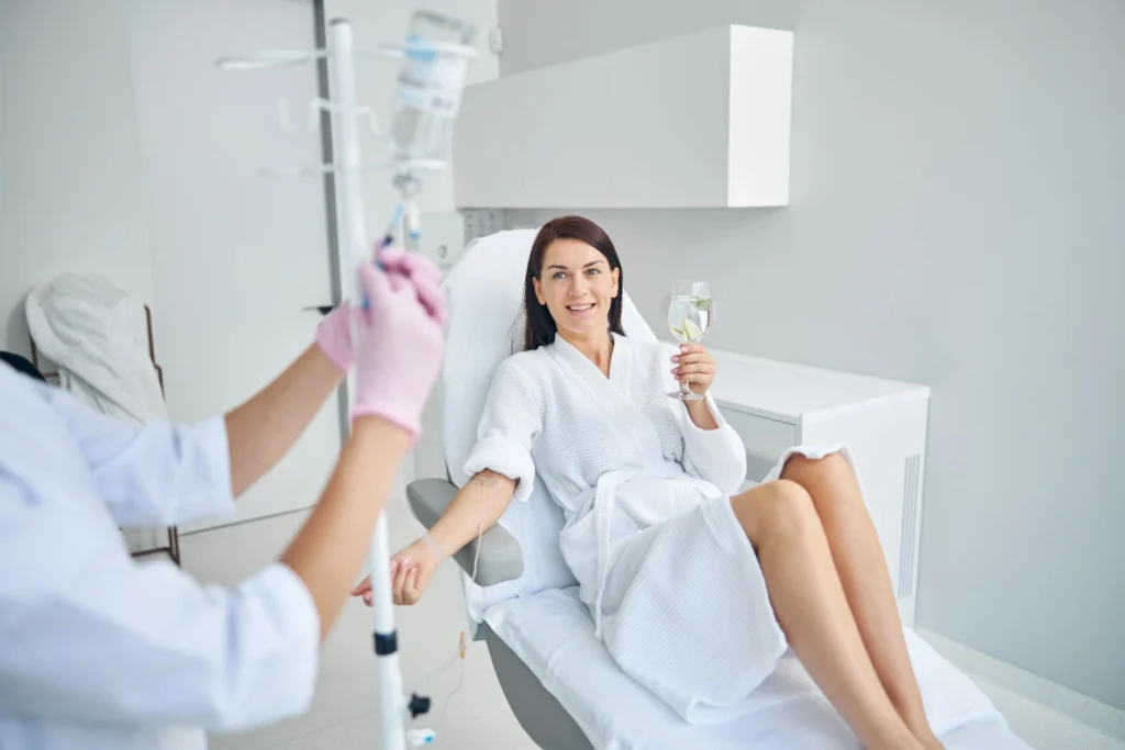 Woman getting IV Therapy Treatment at Yuma Wellness